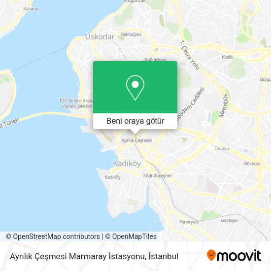 Ayrılık Çeşmesi Marmaray İstasyonu harita