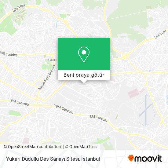 Yukarı Dudullu Des Sanayi Sitesi harita