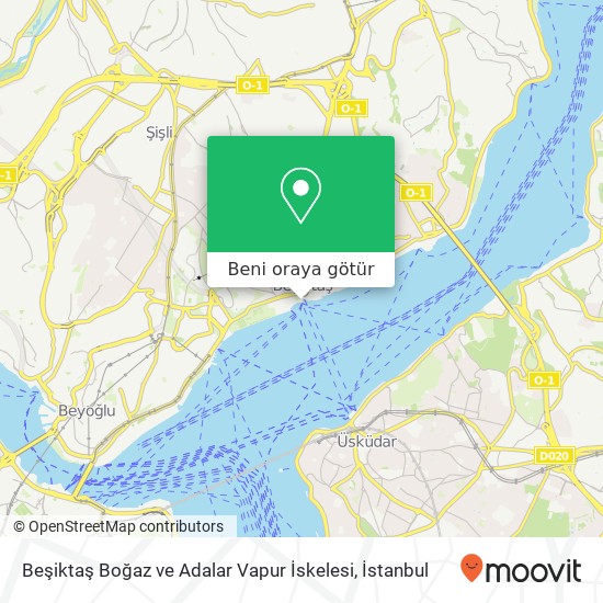 Beşiktaş Boğaz ve Adalar Vapur İskelesi harita
