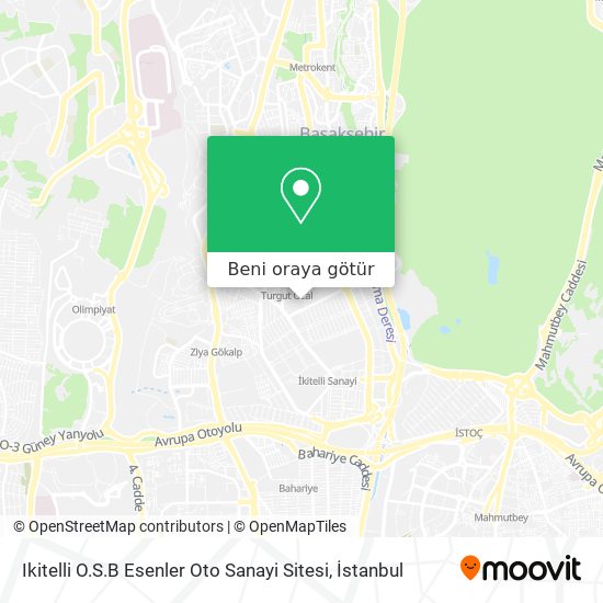 Ikitelli O.S.B Esenler Oto Sanayi Sitesi harita