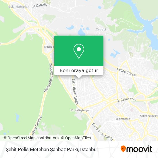 Şehit Polis Metehan Şahbaz Parkı harita