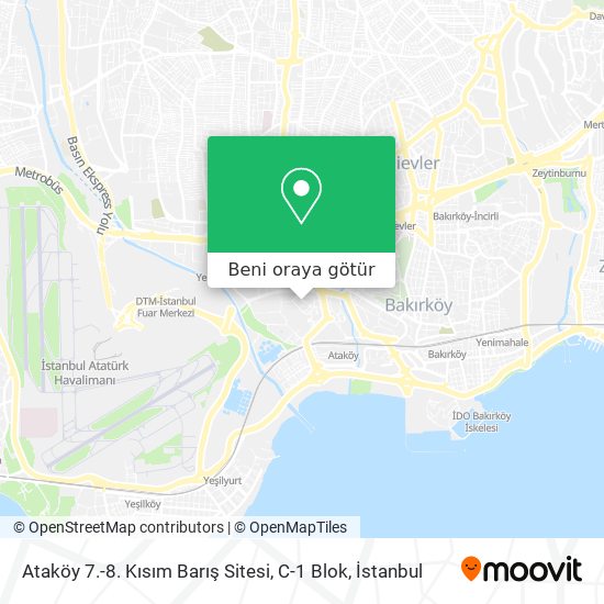 Ataköy 7.-8. Kısım Barış Sitesi, C-1 Blok harita