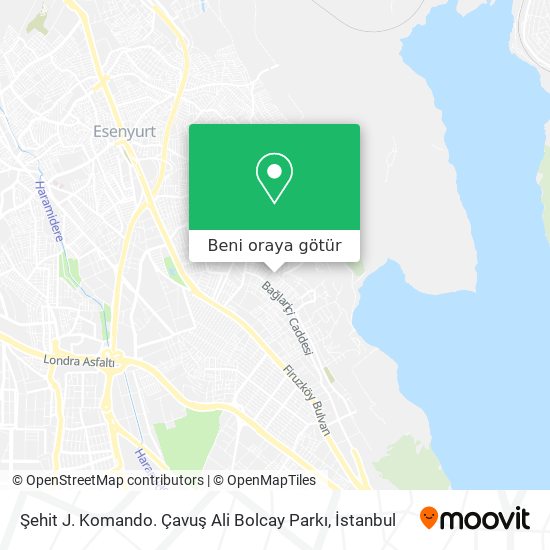Şehit J. Komando. Çavuş Ali Bolcay Parkı harita