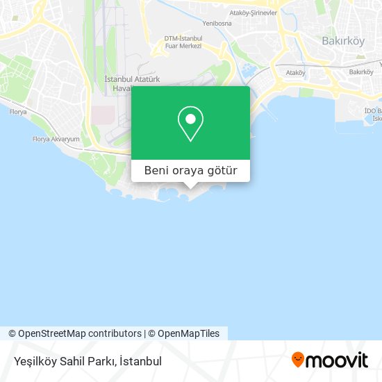 Yeşilköy Sahil Parkı harita