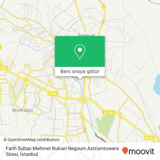 Fatih Sultan Mehmet Bulvari Regnum Astrumtowers Sitesi harita