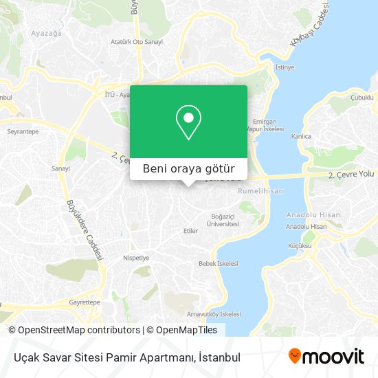 Uçak Savar Sitesi Pamir Apartmanı harita