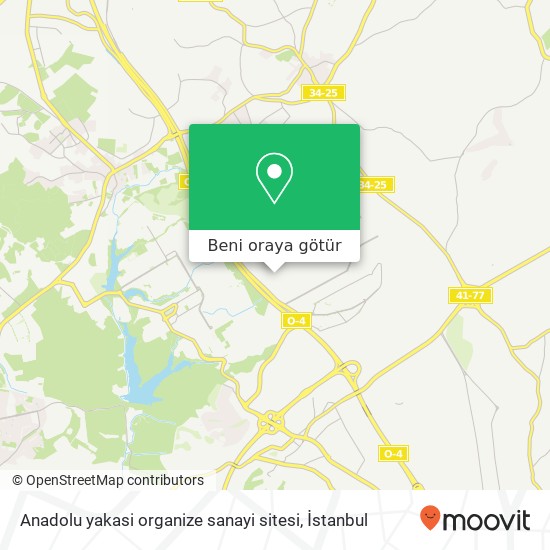 Anadolu yakasi organize sanayi sitesi harita