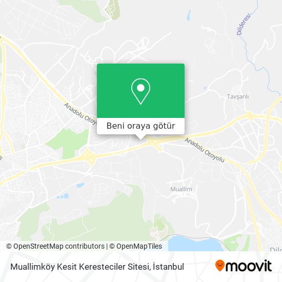 Muallimköy Kesit Keresteciler Sitesi harita