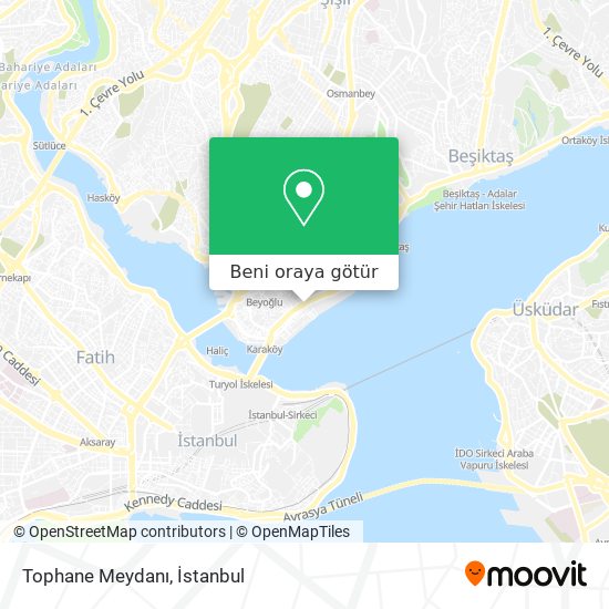 Tophane Meydanı harita