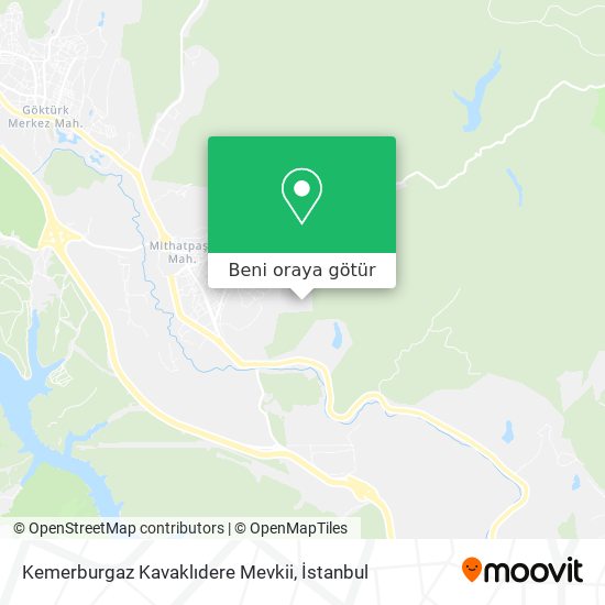 Kemerburgaz Kavaklıdere Mevkii harita