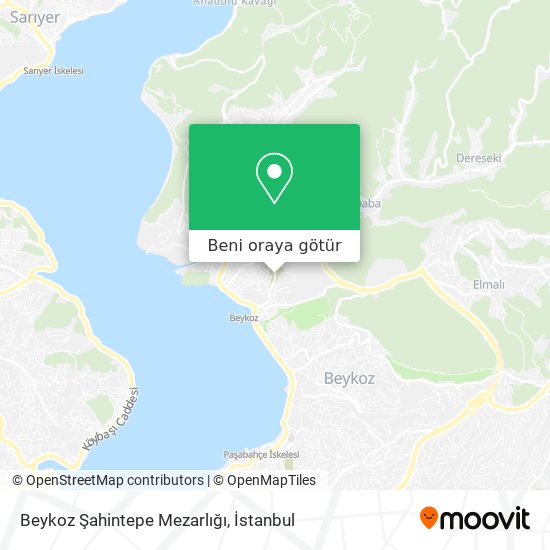 Beykoz Şahintepe Mezarlığı harita