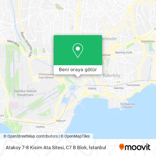 Atakoy 7-8 Kisim Ata Sitesi, C7 B Blok harita