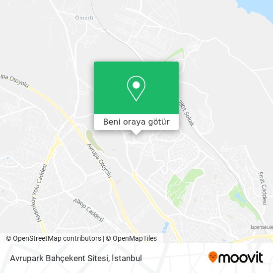 Avrupark Bahçekent Sitesi harita