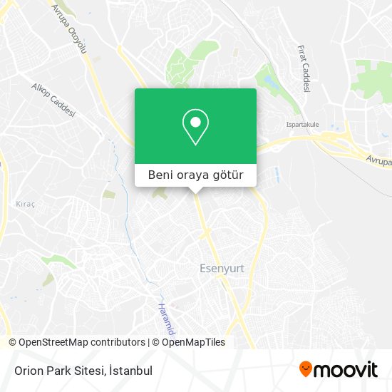 Orion Park Sitesi harita
