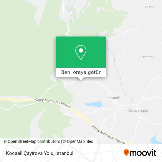 Kocaeli Çayırova Yolu harita
