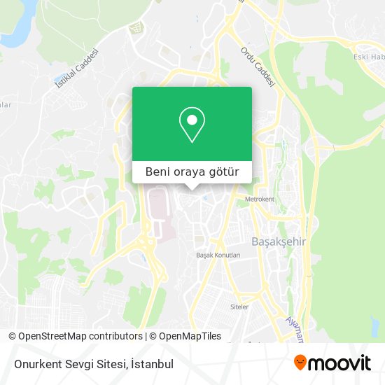 Onurkent Sevgi Sitesi harita