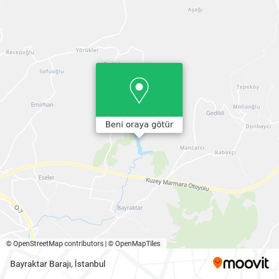 Bayraktar Barajı harita