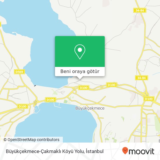 Büyükçekmece-Çakmaklı Köyü Yolu harita