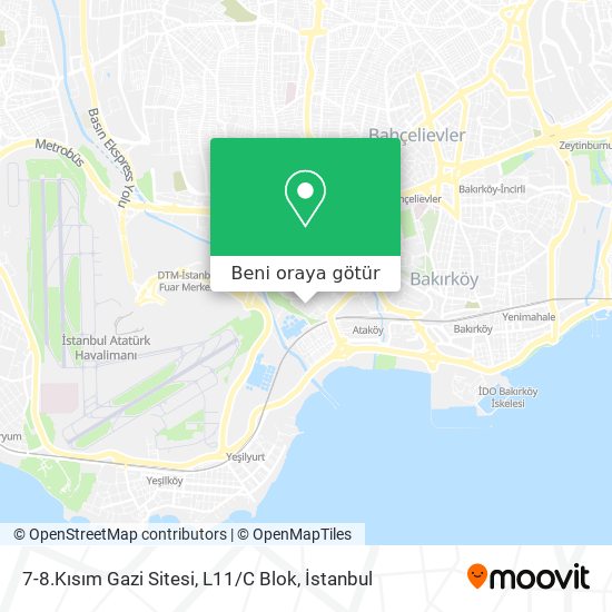 7-8.Kısım Gazi Sitesi, L11 / C Blok harita