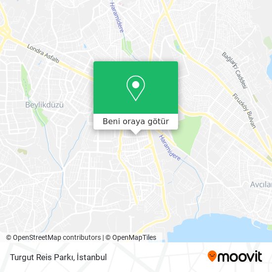 Turgut Reis Parkı harita