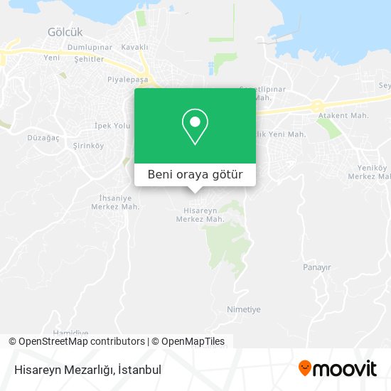 Hisareyn Mezarlığı harita
