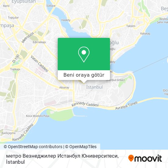 метро Везнеджилер Истанбул Юниверситеси harita
