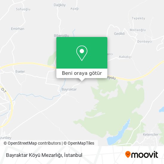 Bayraktar Köyü Mezarlığı harita