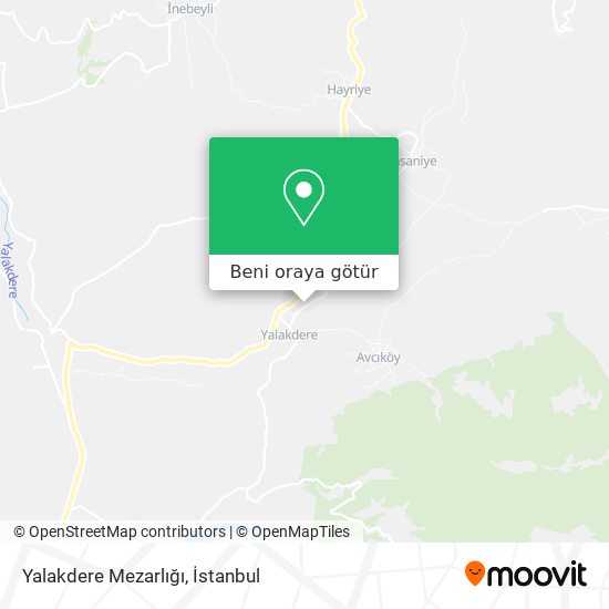 Yalakdere Mezarlığı harita