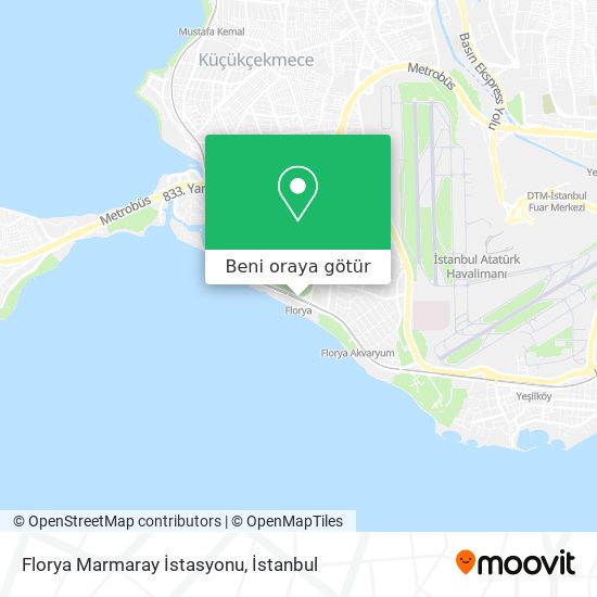Florya Marmaray İstasyonu harita