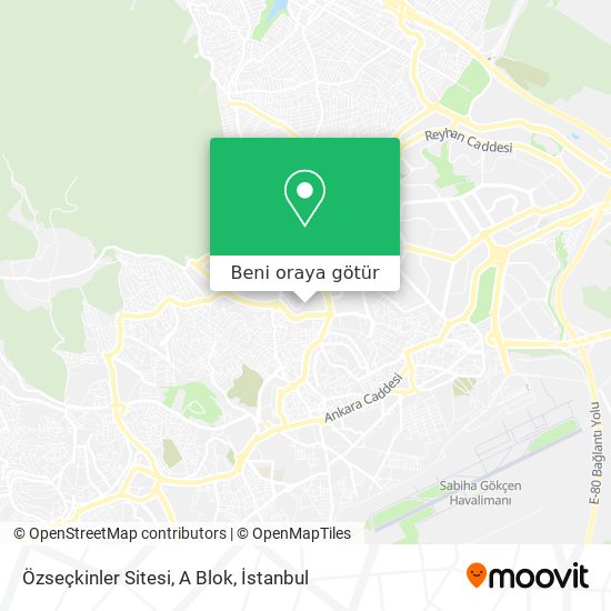Özseçkinler Sitesi, A Blok harita