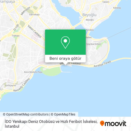 İDO Yenikapı Deniz Otobüsü ve Hızlı Feribot İskelesi harita