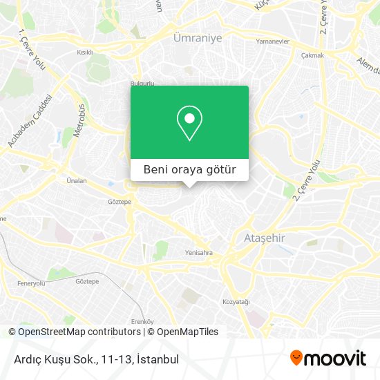 Ardıç Kuşu Sok., 11-13 harita