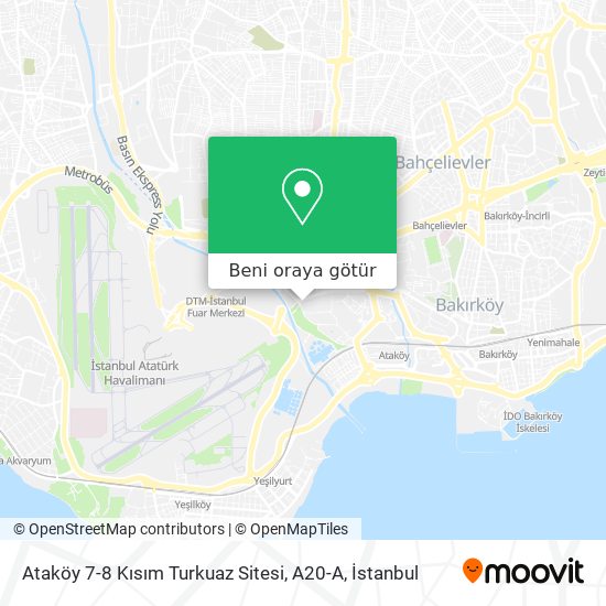 Ataköy 7-8 Kısım Turkuaz Sitesi, A20-A harita