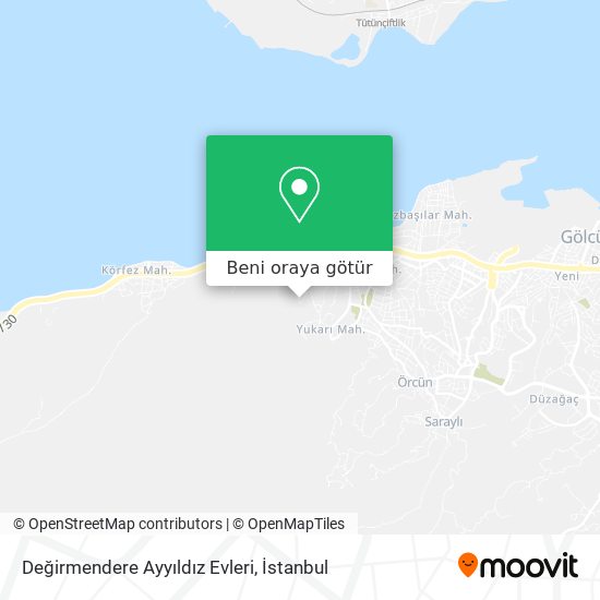 Değirmendere Ayyıldız Evleri harita