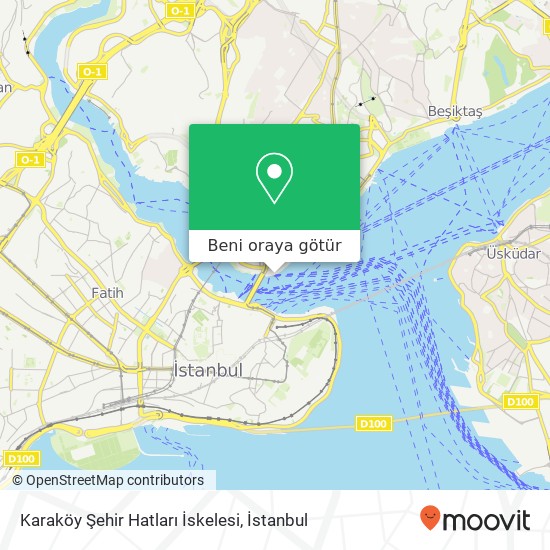 Karaköy Şehir Hatları İskelesi harita