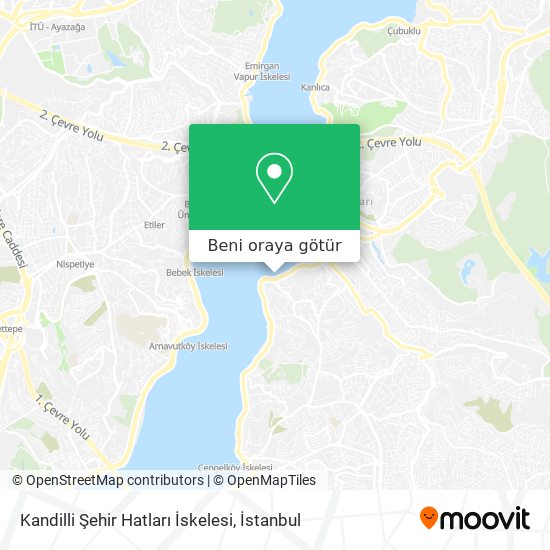 Kandilli Şehir Hatları İskelesi harita