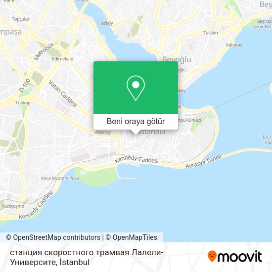 станция скоростного трамвая Лалели-Университе harita