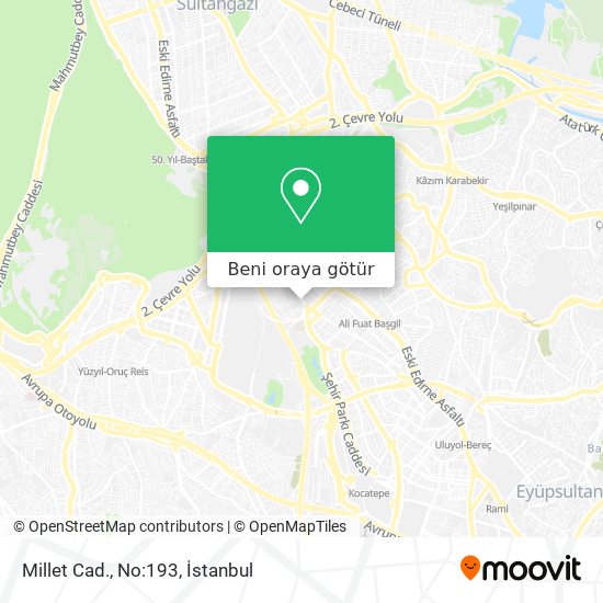 Millet Cad., No:193 harita