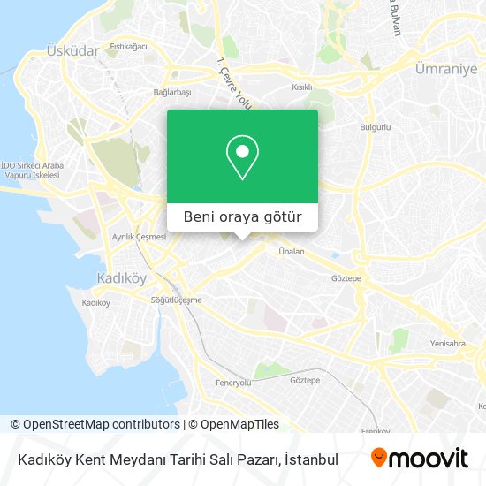 Kadıköy Kent Meydanı Tarihi Salı Pazarı harita