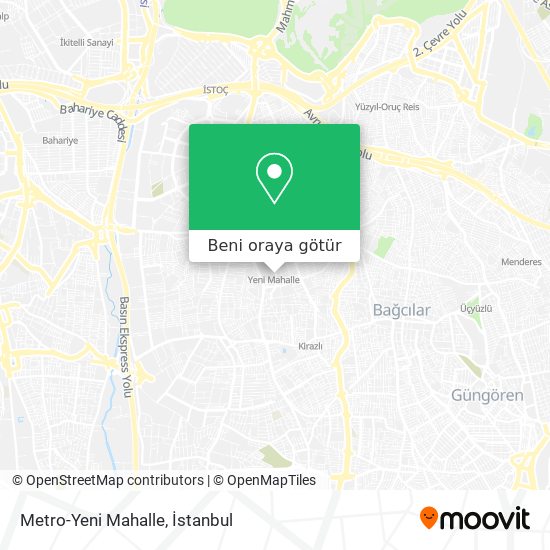 Metro-Yeni Mahalle harita
