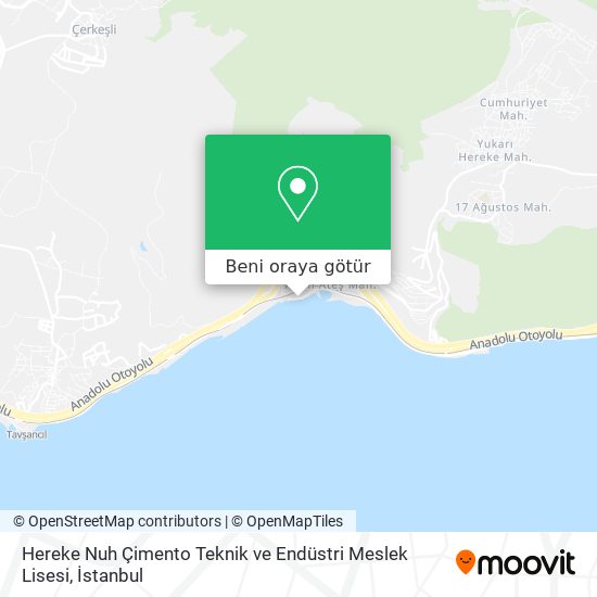 Hereke Nuh Çimento Teknik ve Endüstri Meslek Lisesi harita