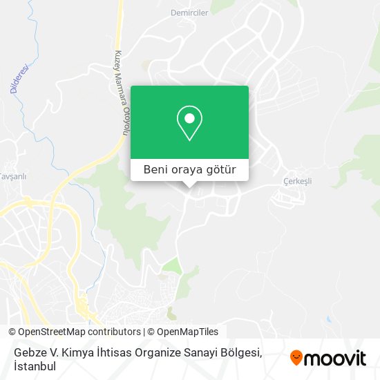 Gebze V. Kimya İhtisas Organize Sanayi Bölgesi harita