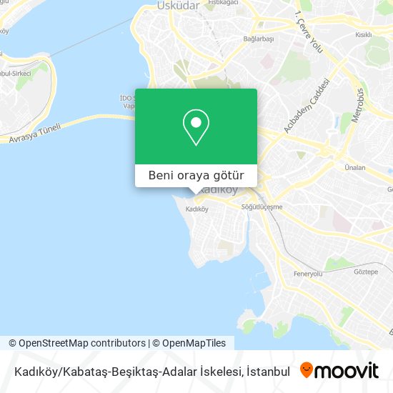 Kadıköy / Kabataş-Beşiktaş-Adalar İskelesi harita