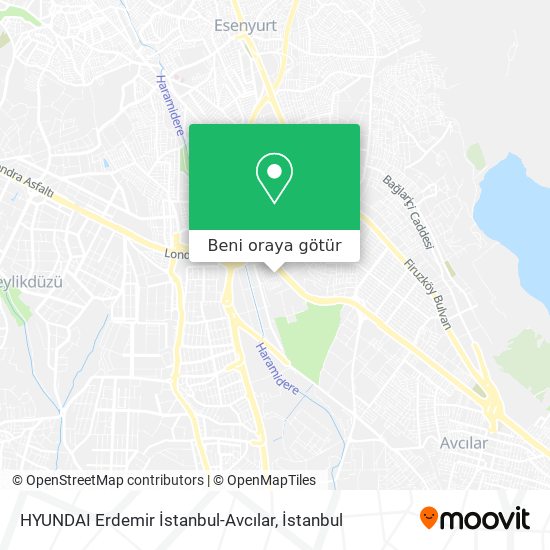 HYUNDAI Erdemir İstanbul-Avcılar harita