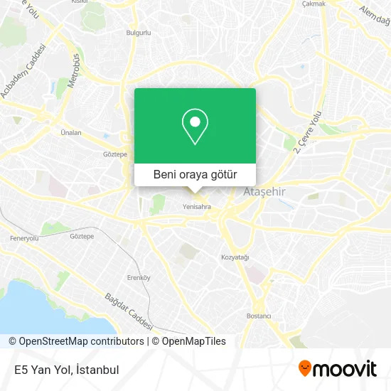 E5 Yan Yol harita