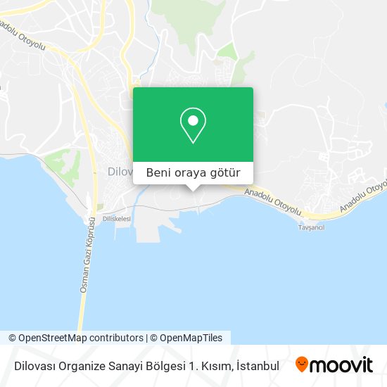 Dilovası Organize Sanayi Bölgesi 1. Kısım harita