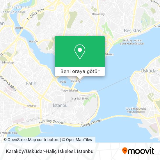 Karaköy/Üsküdar-Haliç İskelesi harita