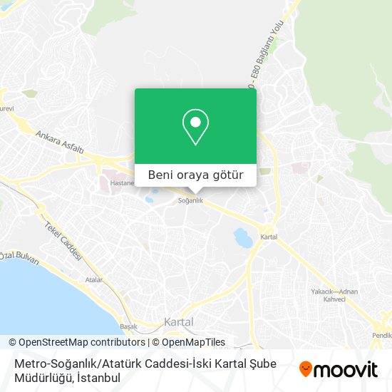 Metro-Soğanlık / Atatürk Caddesi-İski Kartal Şube Müdürlüğü harita