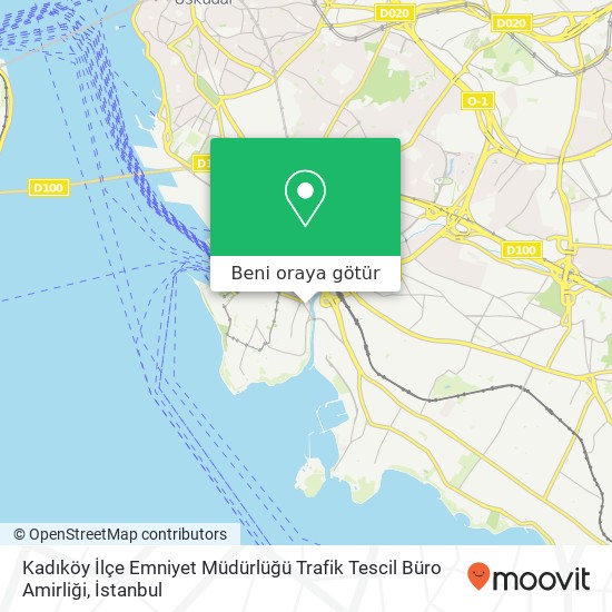 Kadıköy İlçe Emniyet Müdürlüğü Trafik Tescil Büro Amirliği harita
