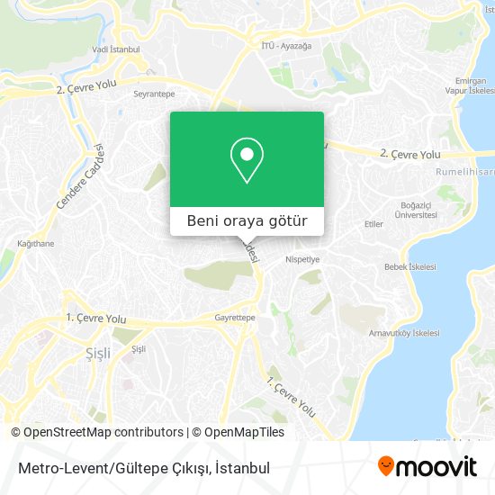 Metro-Levent/Gültepe Çıkışı harita
